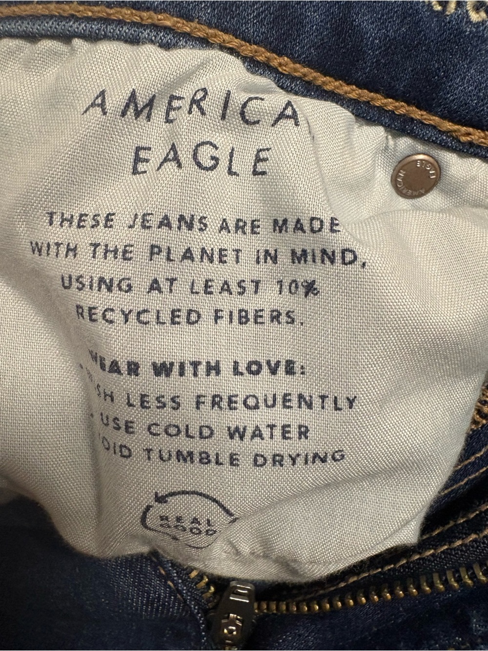 NWT American Eagle Next Level Stretch Jeans Dark Wash Slim Straight US 12 - Picture 7 of 8